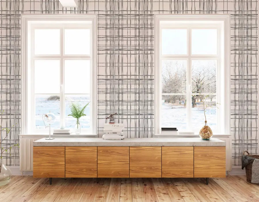 Organic Vinyl Canvas Peel & Stick Wallpaper Panel SBC-LTD