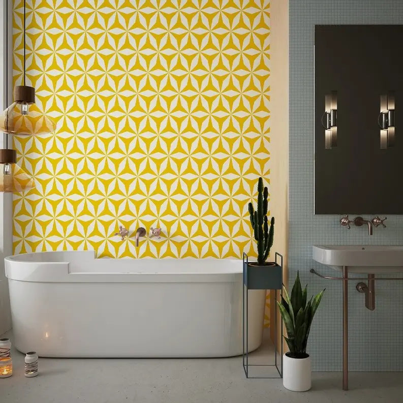 Origami' Mid-Century Geometric Peel & Stick Wallpaper SBC-LTD