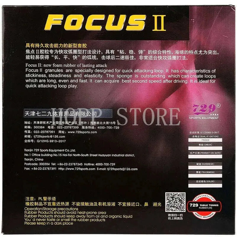 Original-RITC-729-Friendship-FOCUS-II-FOCUS2-Pips-in-Table-Tennis-Rubber-Ping-Pong-Sponge-FreeDropship-335291783