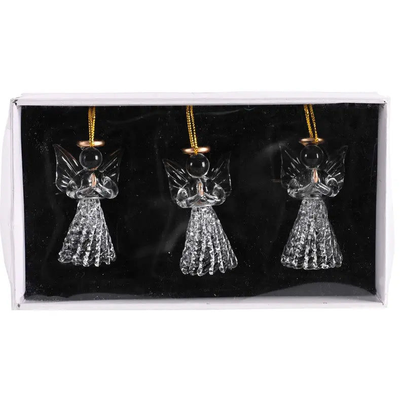Ornament Praying Angel Glass 3H Dicksons Inc