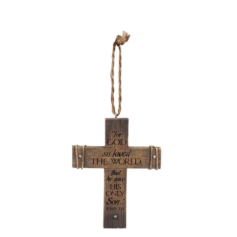 Ornament Rugged Cross Twine Hang Dicksons Inc