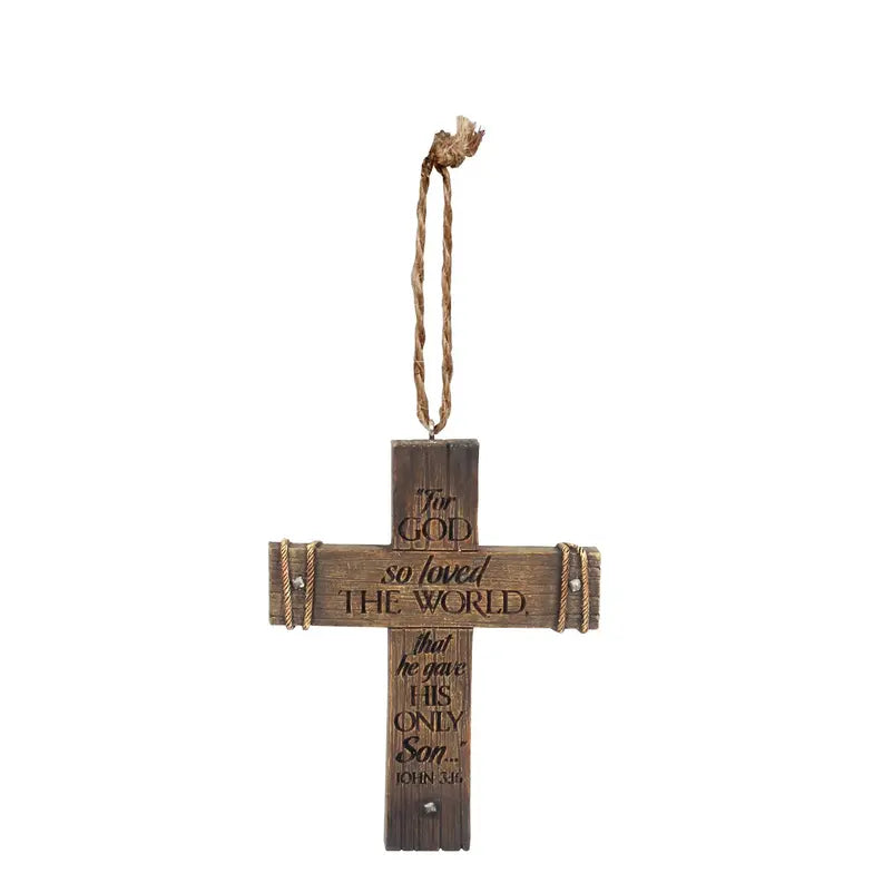 Ornament Rugged Cross Twine Hang Dicksons Inc