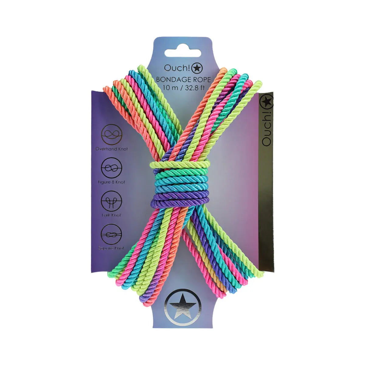 Ouch! Bondage Rope 10m Multi Bright Shots