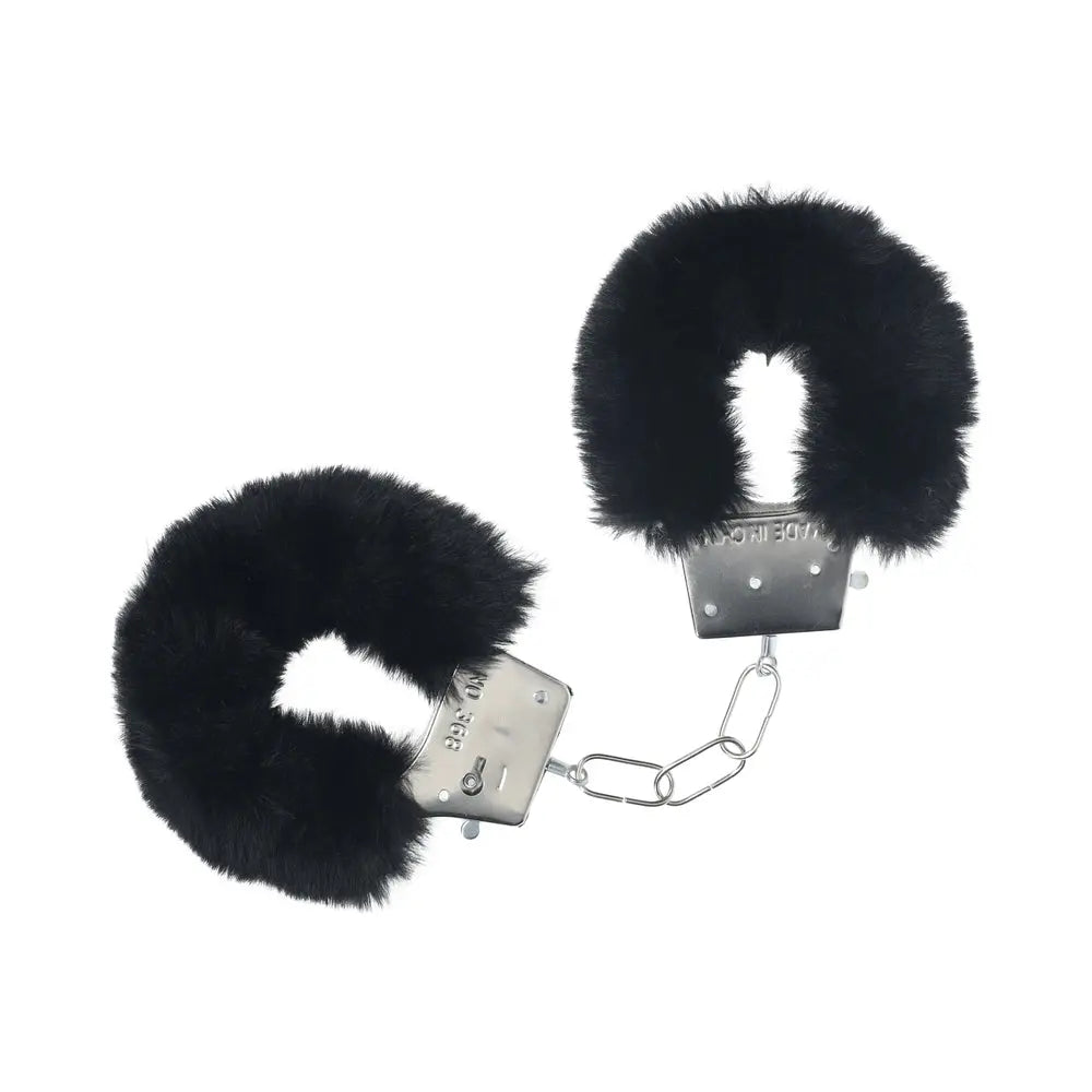Ouch! Classic Fluffy Handcuffs Black Shots
