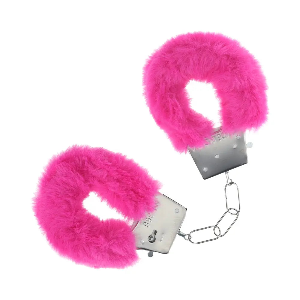 Ouch! Classic Fluffy Handcuffs Pink - GreatEagleInc