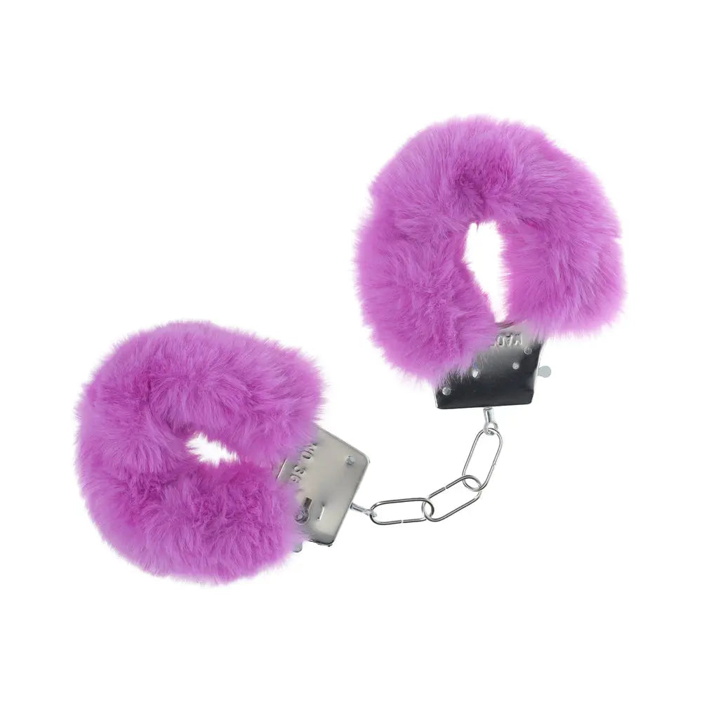 Ouch! Classic Fluffy Handcuffs Purple - GreatEagleInc