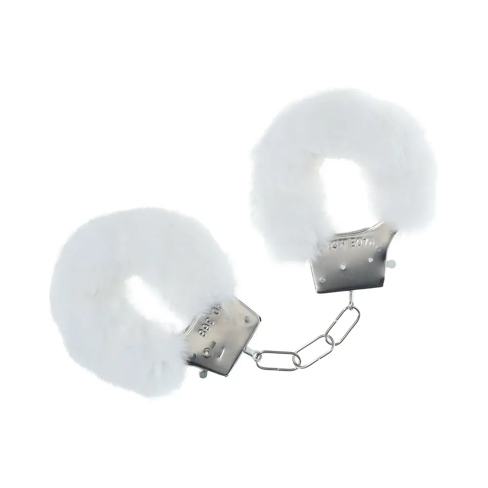 Ouch! Classic Fluffy Handcuffs White - GreatEagleInc