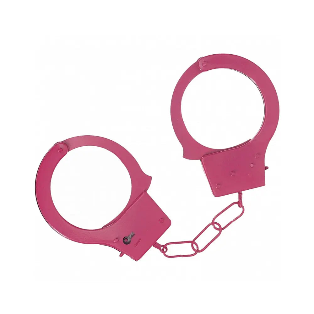 Ouch! Classic Metal Handcuffs Pink Shots