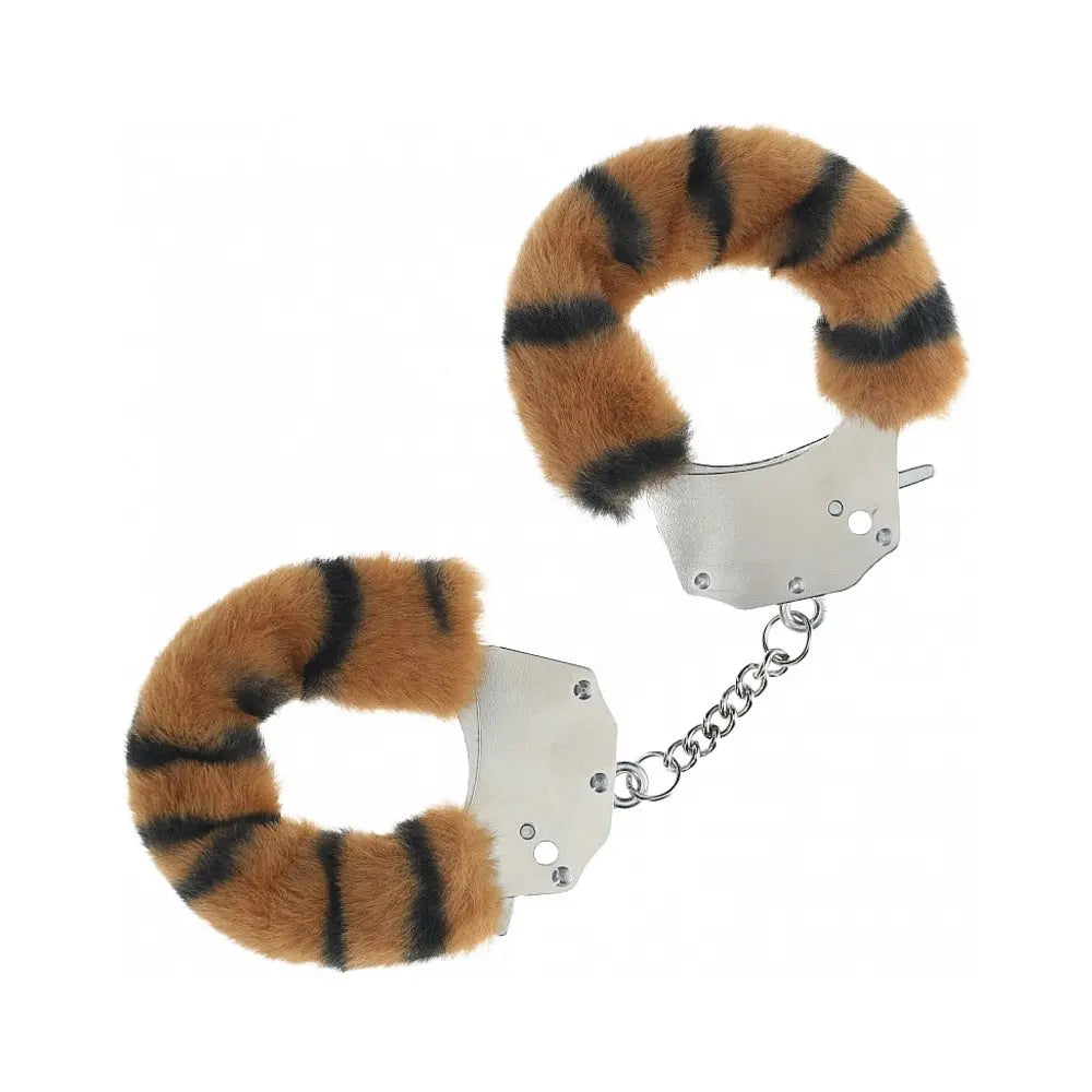 Ouch! Heavy-Duty Fluffy Handcuffs Tiger Shots