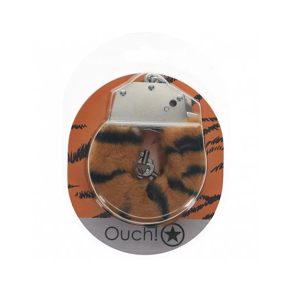 Ouch! Heavy-Duty Fluffy Handcuffs Tiger Shots