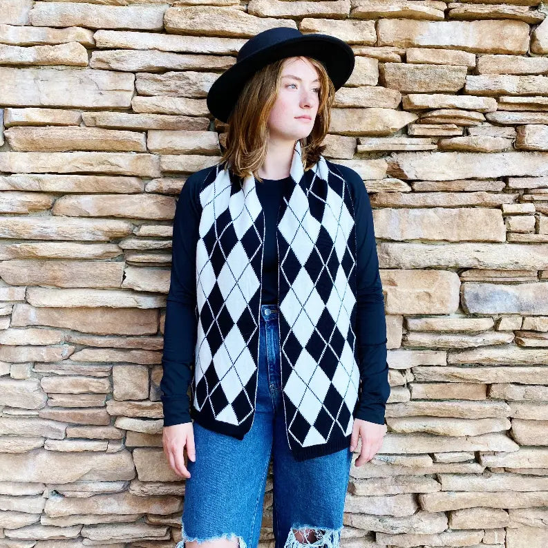Our Gal Patterned Knit Scarf Ellison+Young
