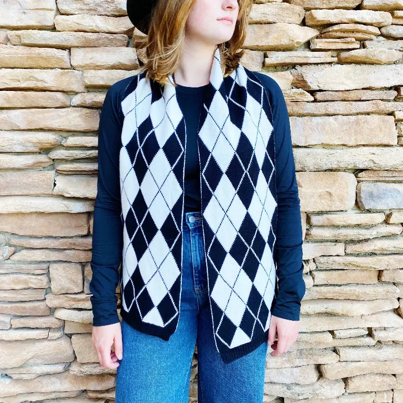 Our Gal Patterned Knit Scarf Ellison+Young