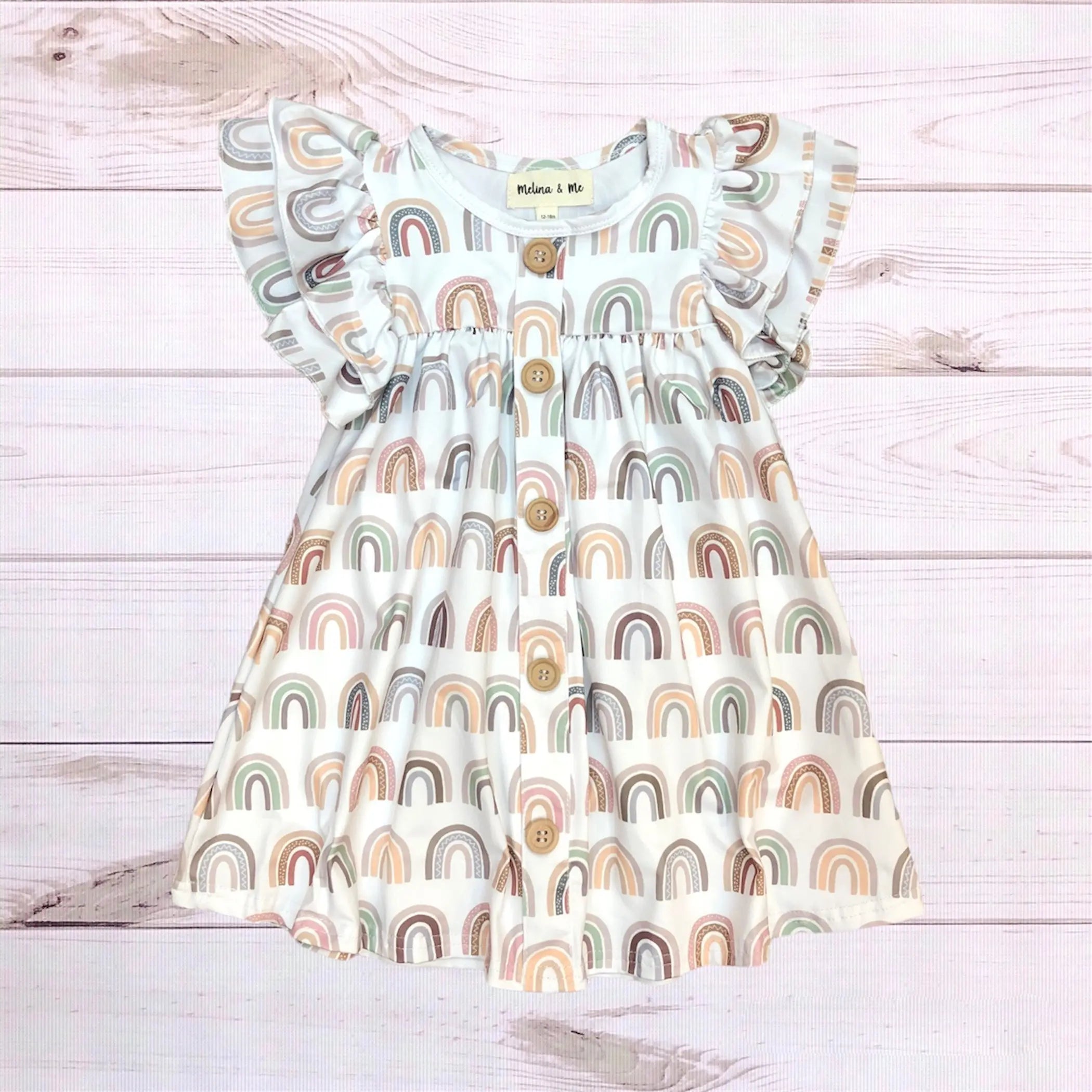 Over The Rainbow Dress (Short Sleeve) Melina & Me