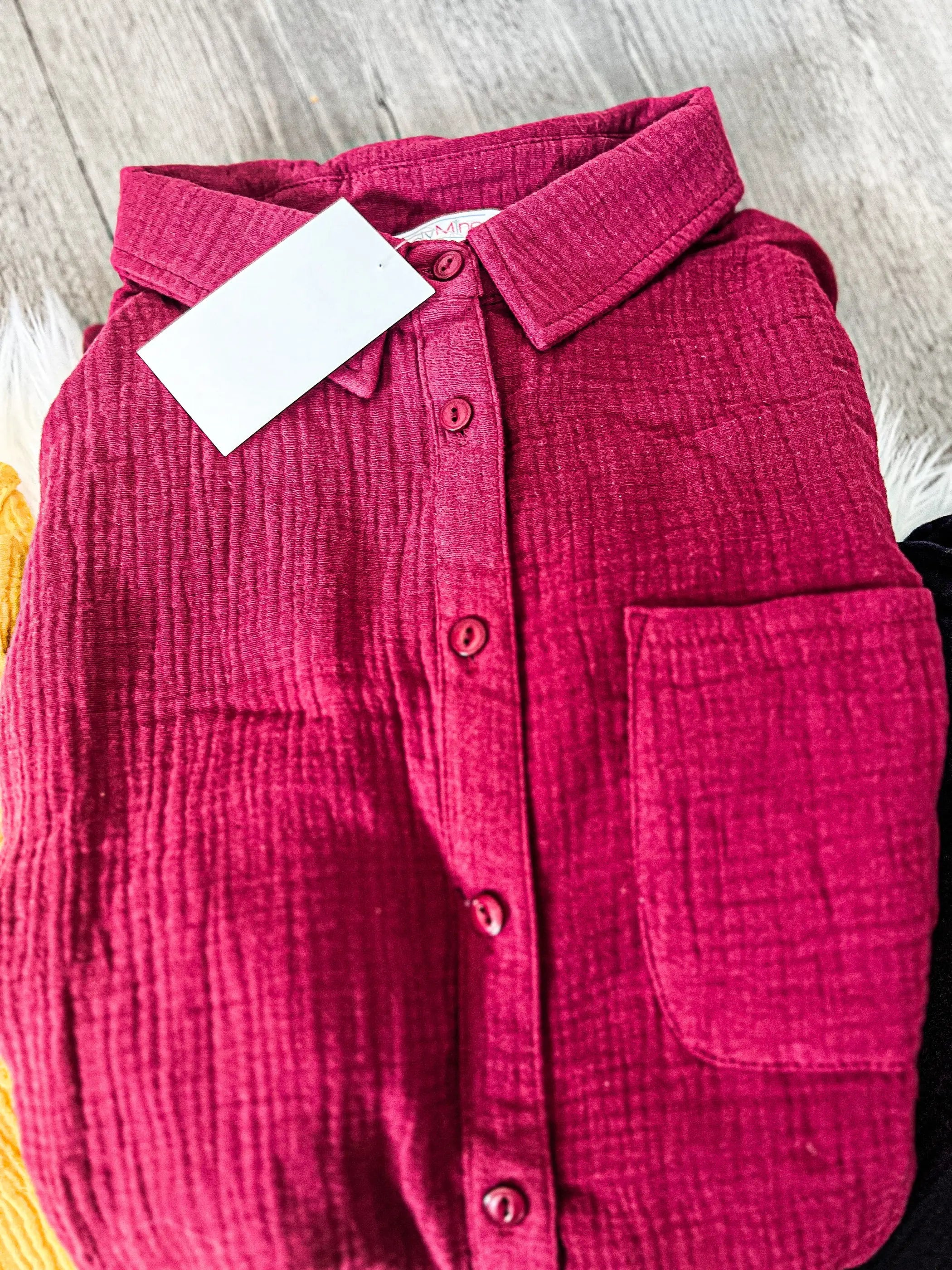 Oversized Button Up Long Sleeves Shirt SurelyMine