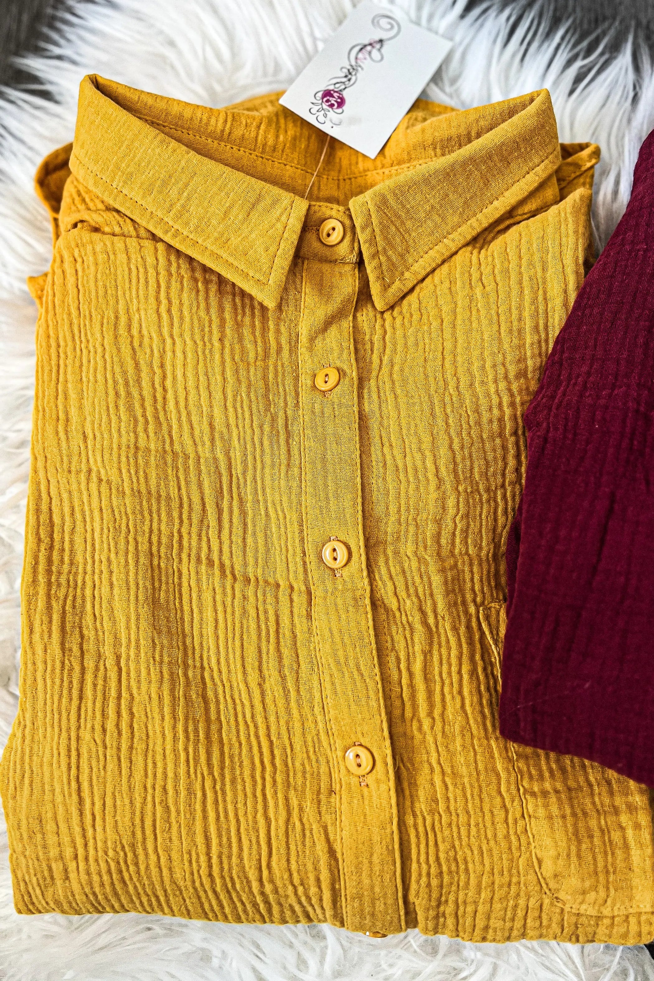 Oversized Button Up Long Sleeves Shirt SurelyMine