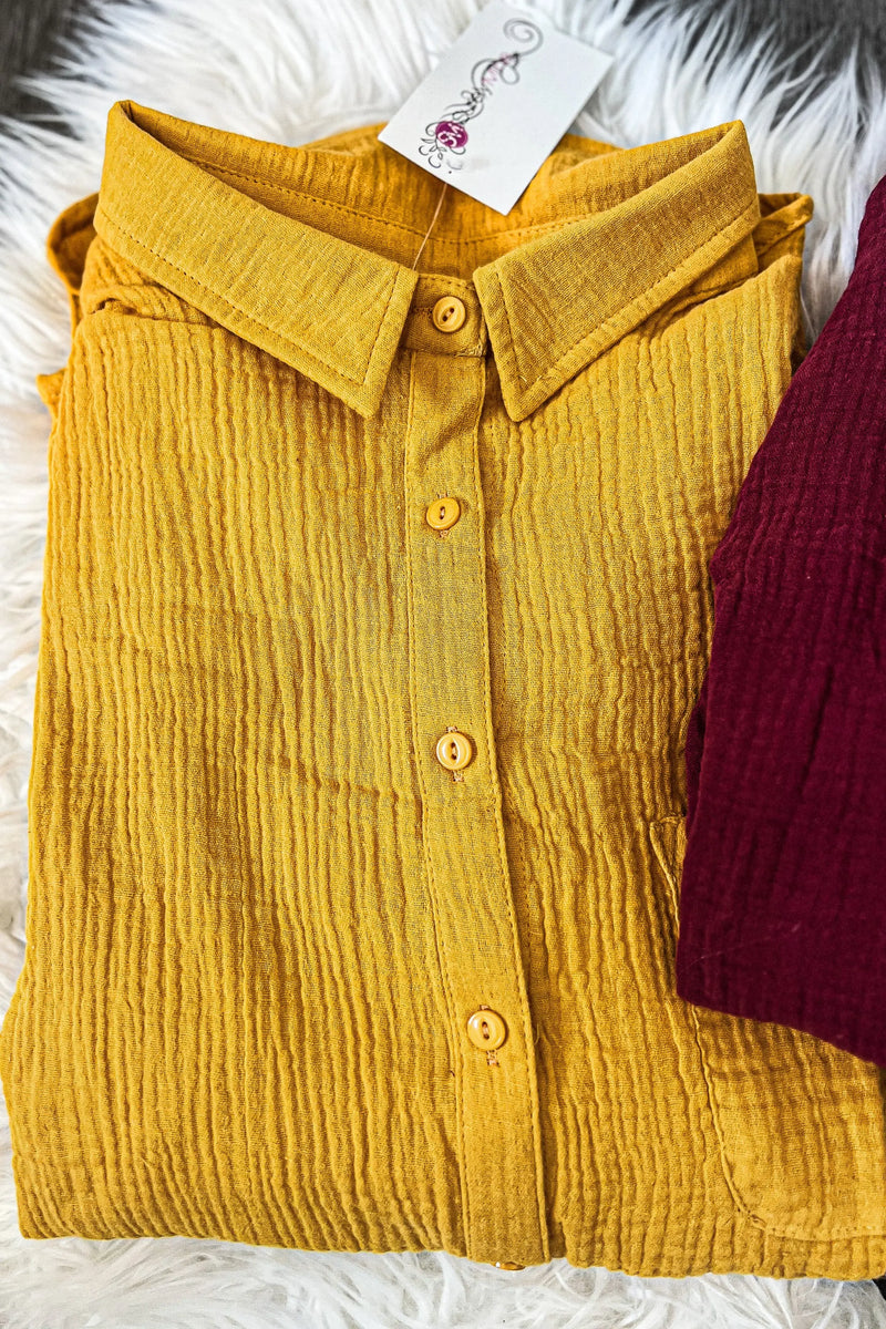Oversized Button Up Long Sleeves Shirt SurelyMine