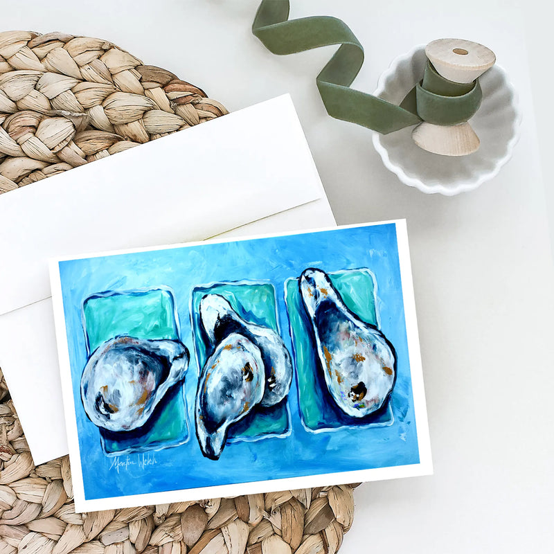 Oysters Oyster + Oyster = Oysters Greeting Cards Pack of 8 Caroline's Treasures