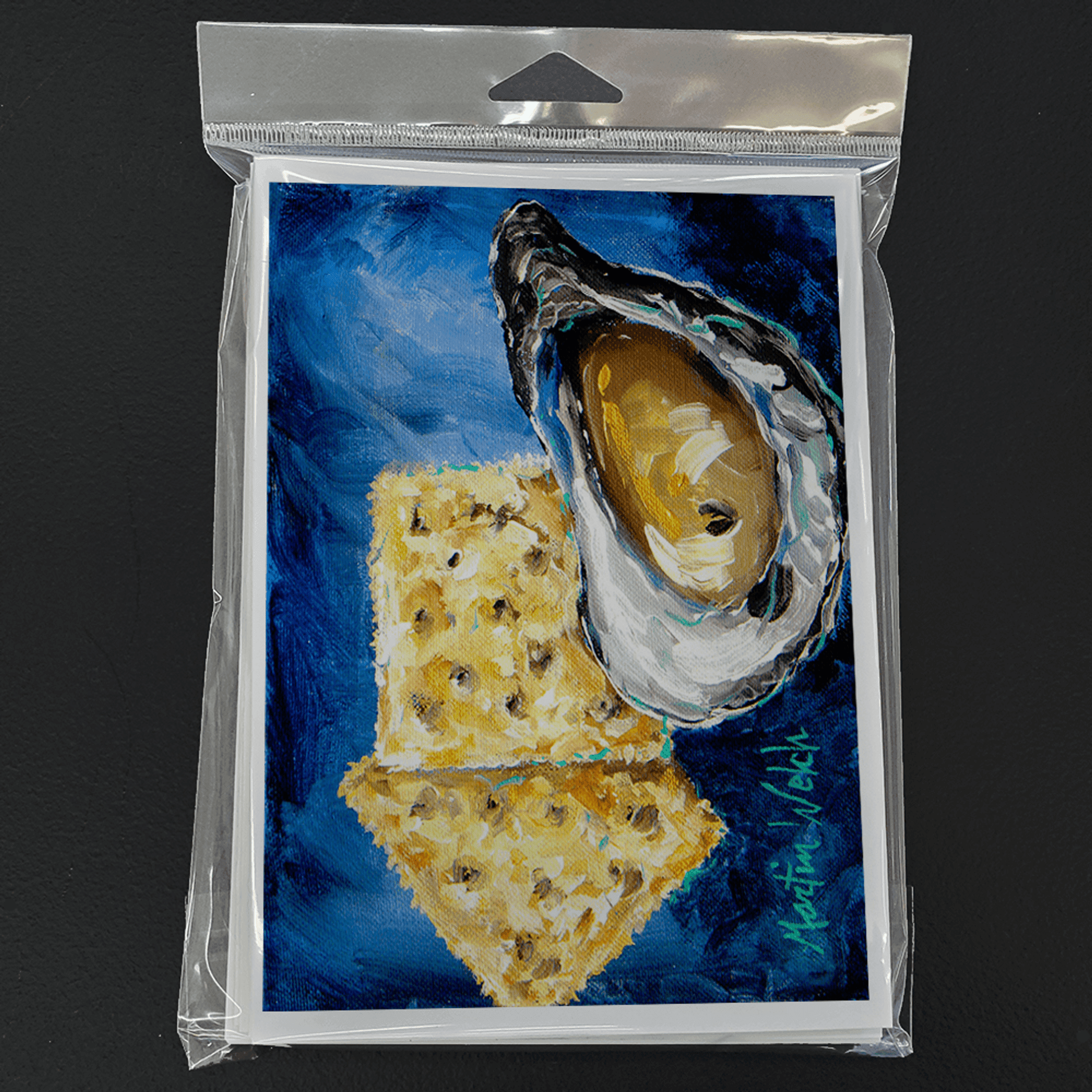Oysters Two Crackers Greeting Cards Pack of 8 Caroline's Treasures