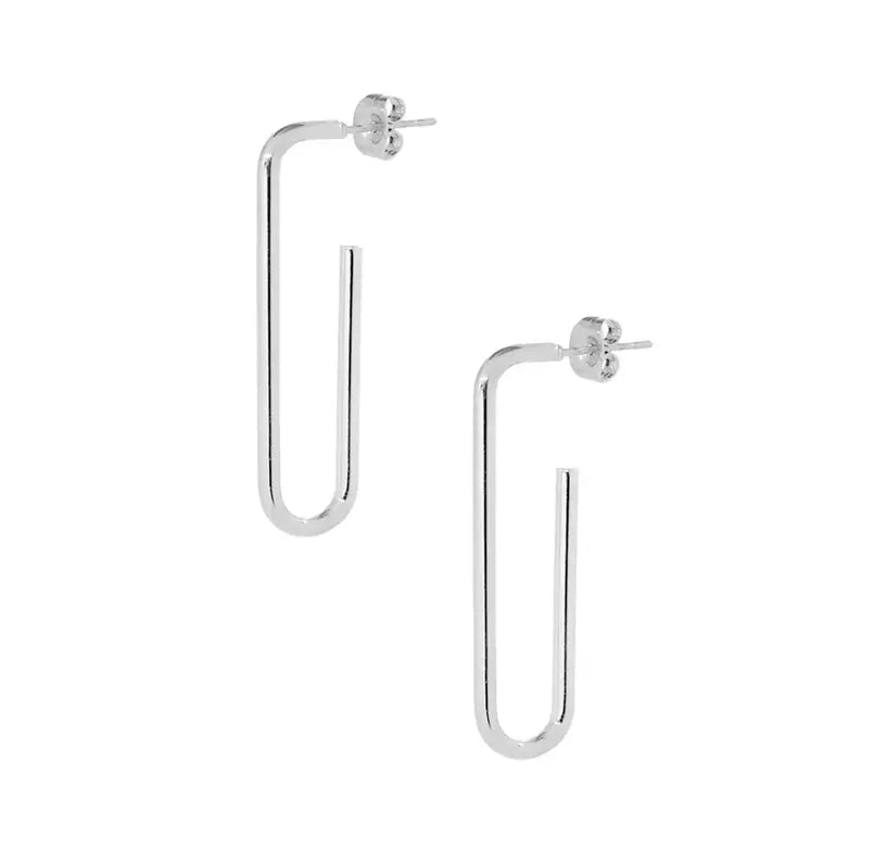 PARKER SILVER PAPER CLIP EARRINGS Mai Desiree