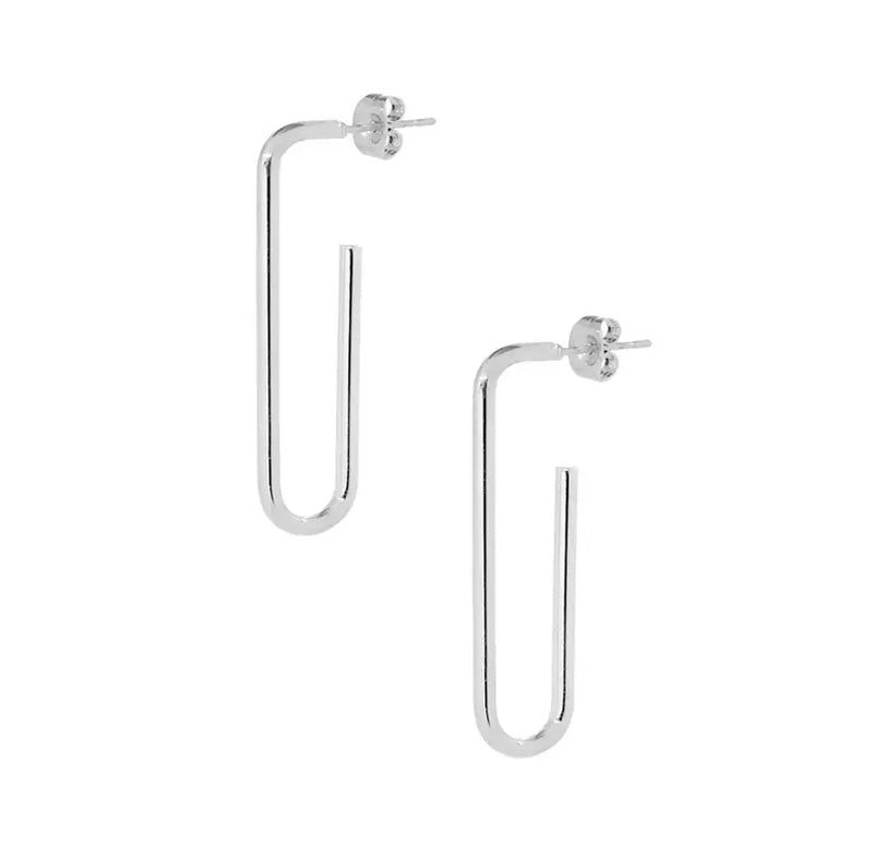 PARKER SILVER PAPER CLIP EARRINGS Mai Desiree
