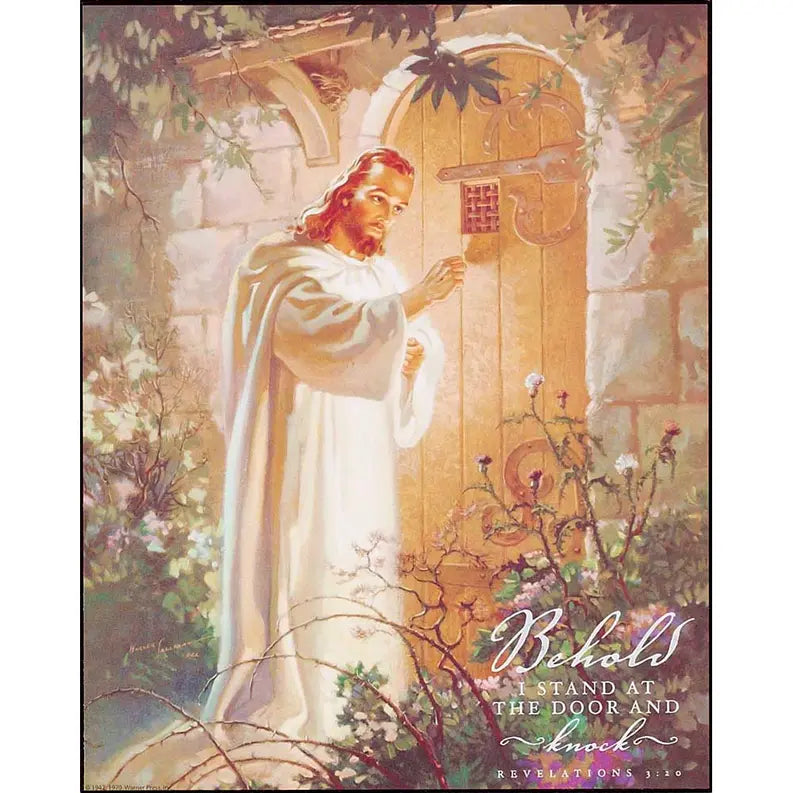 PLQ WALL CHRIST AT HEARTS DOOR MDF 8X10 Dicksons Inc
