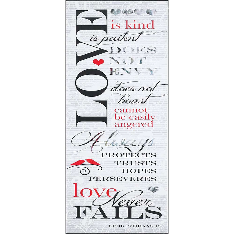 PLQ WALL LOVE IS PATIENT 1 COR.13 MDF Dicksons Inc