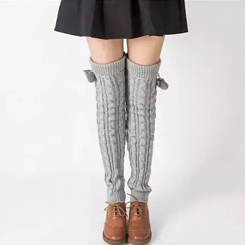 POMPOM LOVE Adorable Knee High Socks Vista Shops