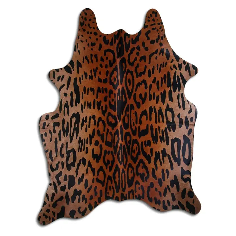 PRINTED HAIR ON COWHIDE AMAZON JAGUAR ON BEIGE MODA-DBK