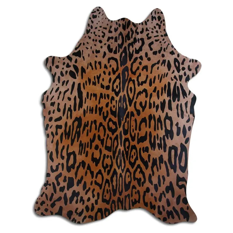 PRINTED HAIR ON COWHIDE AMAZON JAGUAR ON BEIGE MODA-DBK