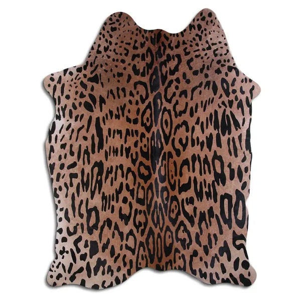 PRINTED HAIR ON COWHIDE AMAZON JAGUAR ON BEIGE MODA-DBK