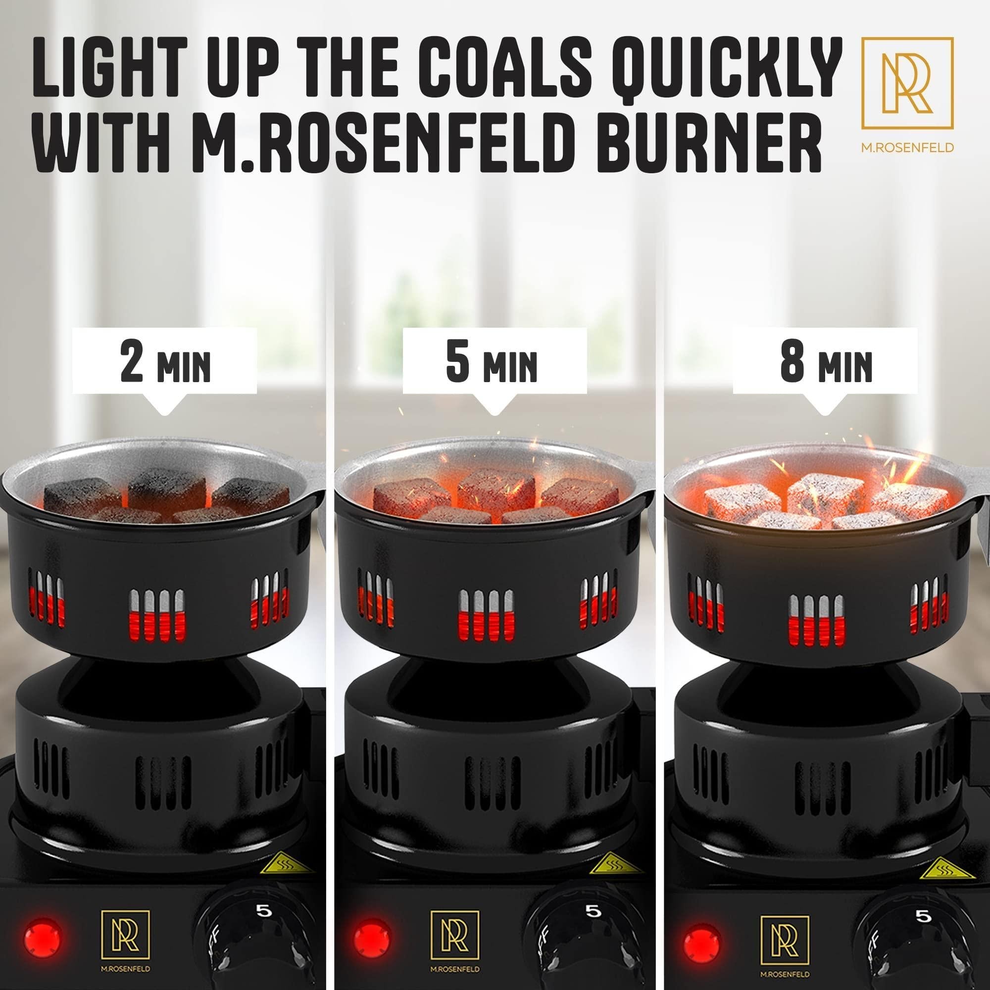 PRO Multipurpose Electric Charcoal Starter   Electric Charcoal Burner Approved Electric Stove   Coconut Charcoal Lighters with Tongs   450W Hot Plate Electric with 304 Stainless Steel Coiled Burner M. Rosenfeld
