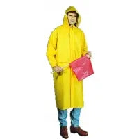 PVC/Polyester Raincoat with Detachable H MUTUAL INDUSTRIES INC.