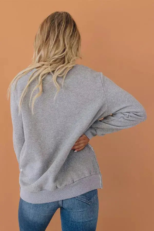 Pacan Pie Casual Button Detail Sweater Stay Warm in Style