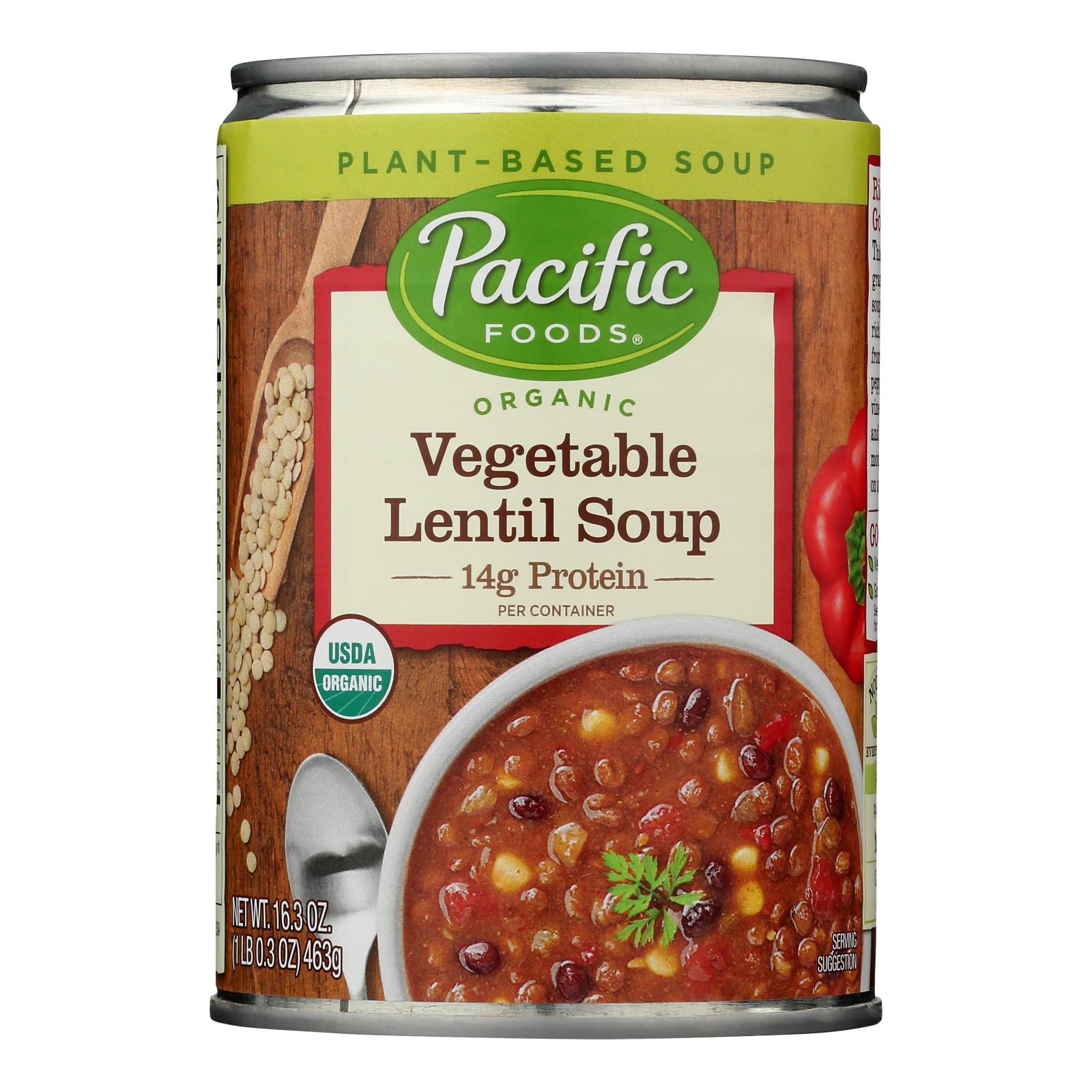 Pacific Foods - Soup Vegetable Lentil - Case Of 12-16.3 Oz Pacific Foods