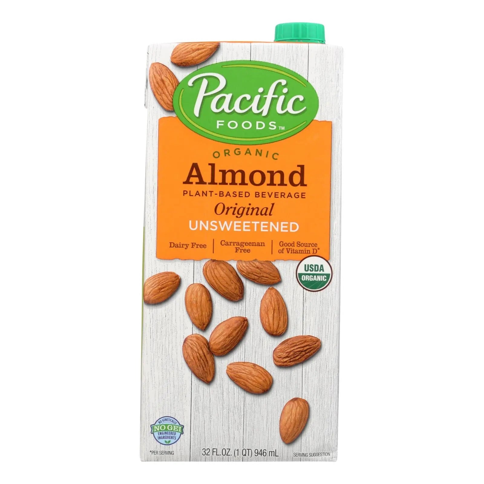 Pacific Natural Foods Almond Original - Unsweetened - Case Of 12 - 32 Fl Oz. Pacific Natural Foods