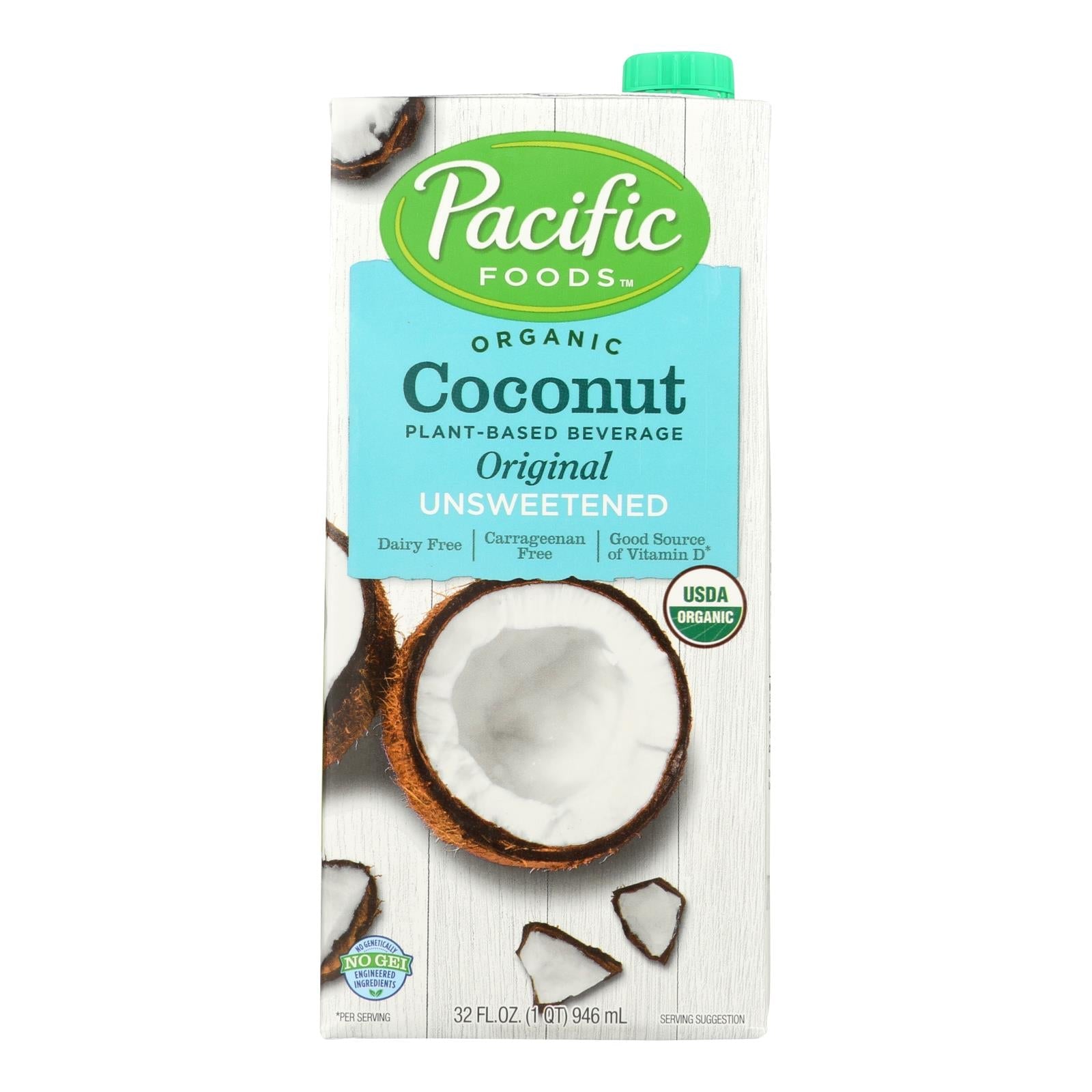 Pacific Natural Foods Coconut Original - Unsweetened - Case Of 12 - 32 Fl Oz. - GreatEagleInc
