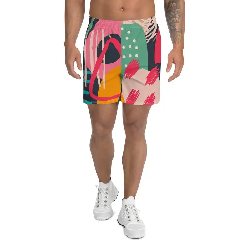 Paint Brush Colours Men's Athletic Shorts Adirelounge