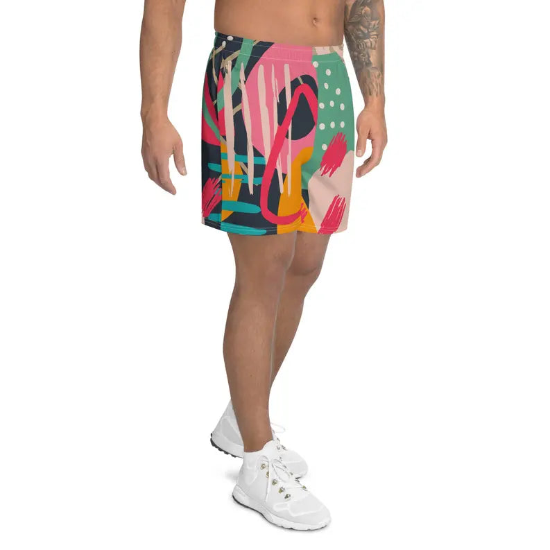 Paint Brush Colours Men's Athletic Shorts Adirelounge
