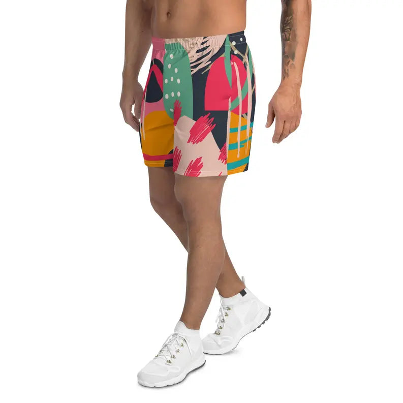 Paint Brush Colours Men's Athletic Shorts Adirelounge