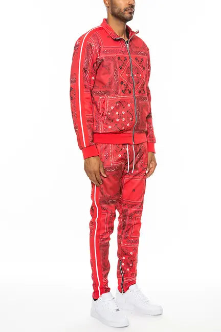 Paisley All Over Print Track Jacket Set WEIV
