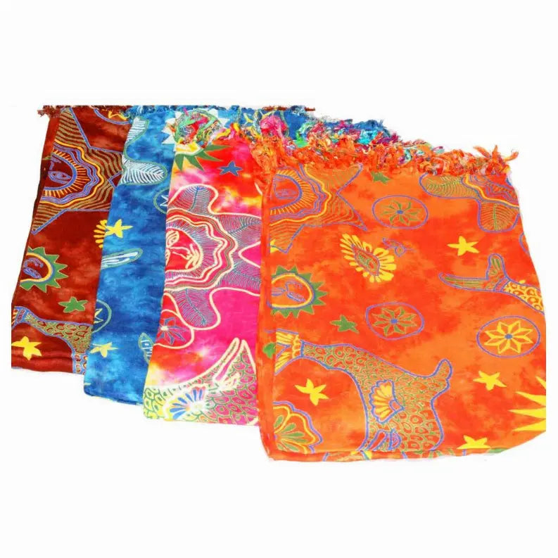 Paisley Pattern Print Tassel Scarf with Pink Border Wild Lotus