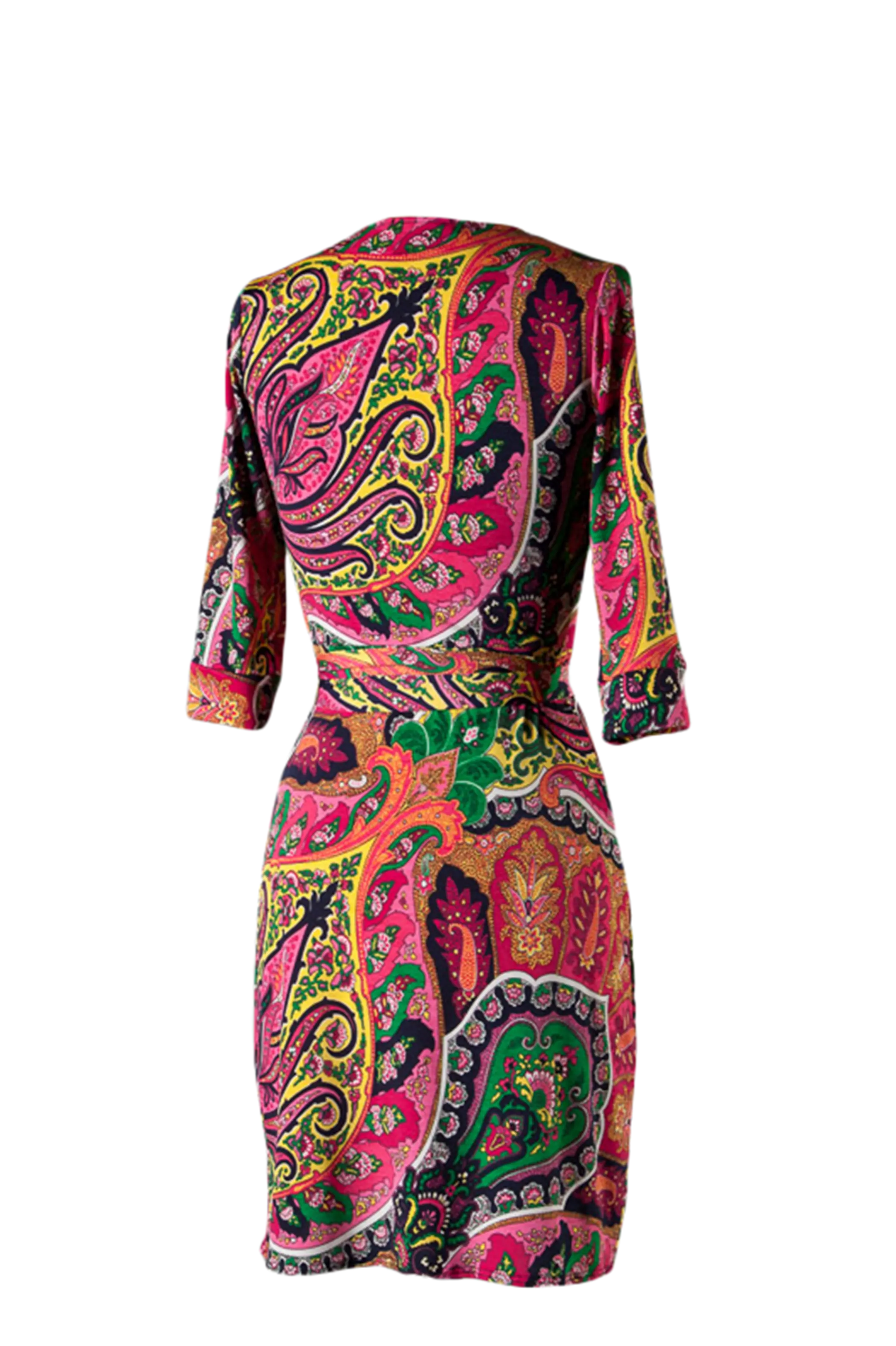Paisley Print Wrap Dress SurelyMine