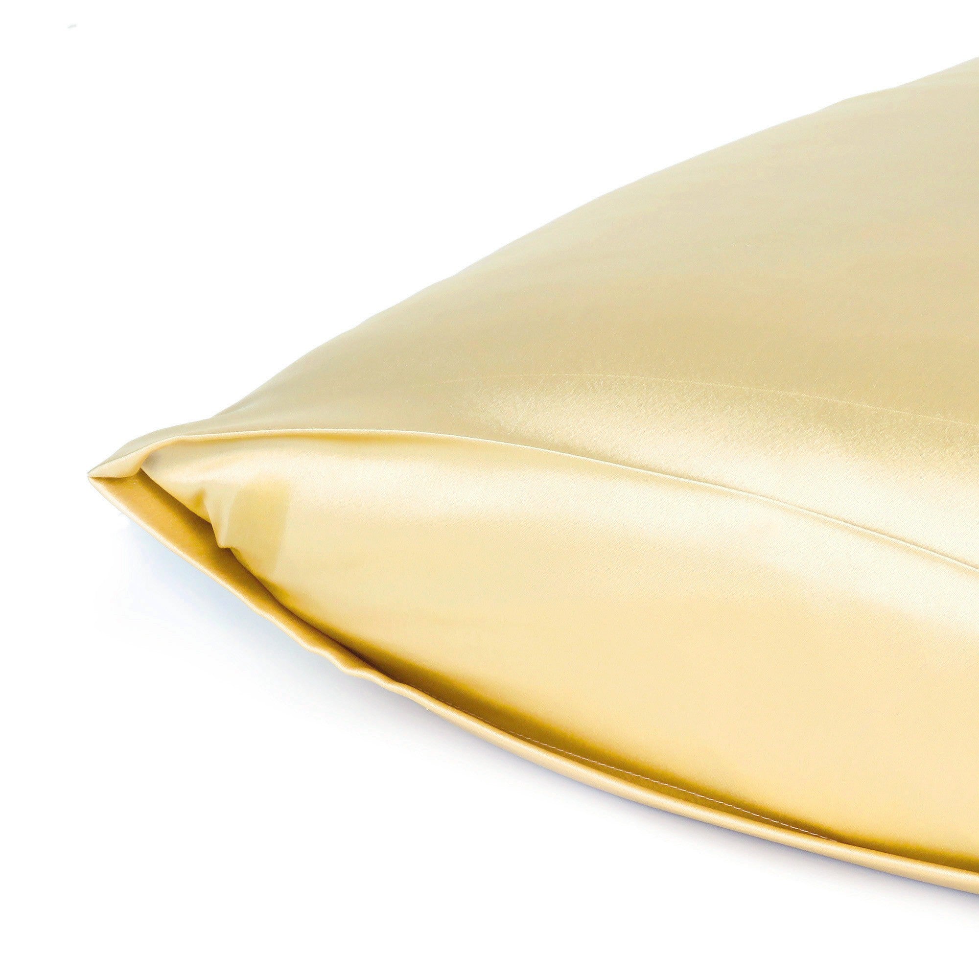Pale Yellow Dreamy Set Of 2 Silky Satin Standard Pillowcases Homeroots Bed & Bath