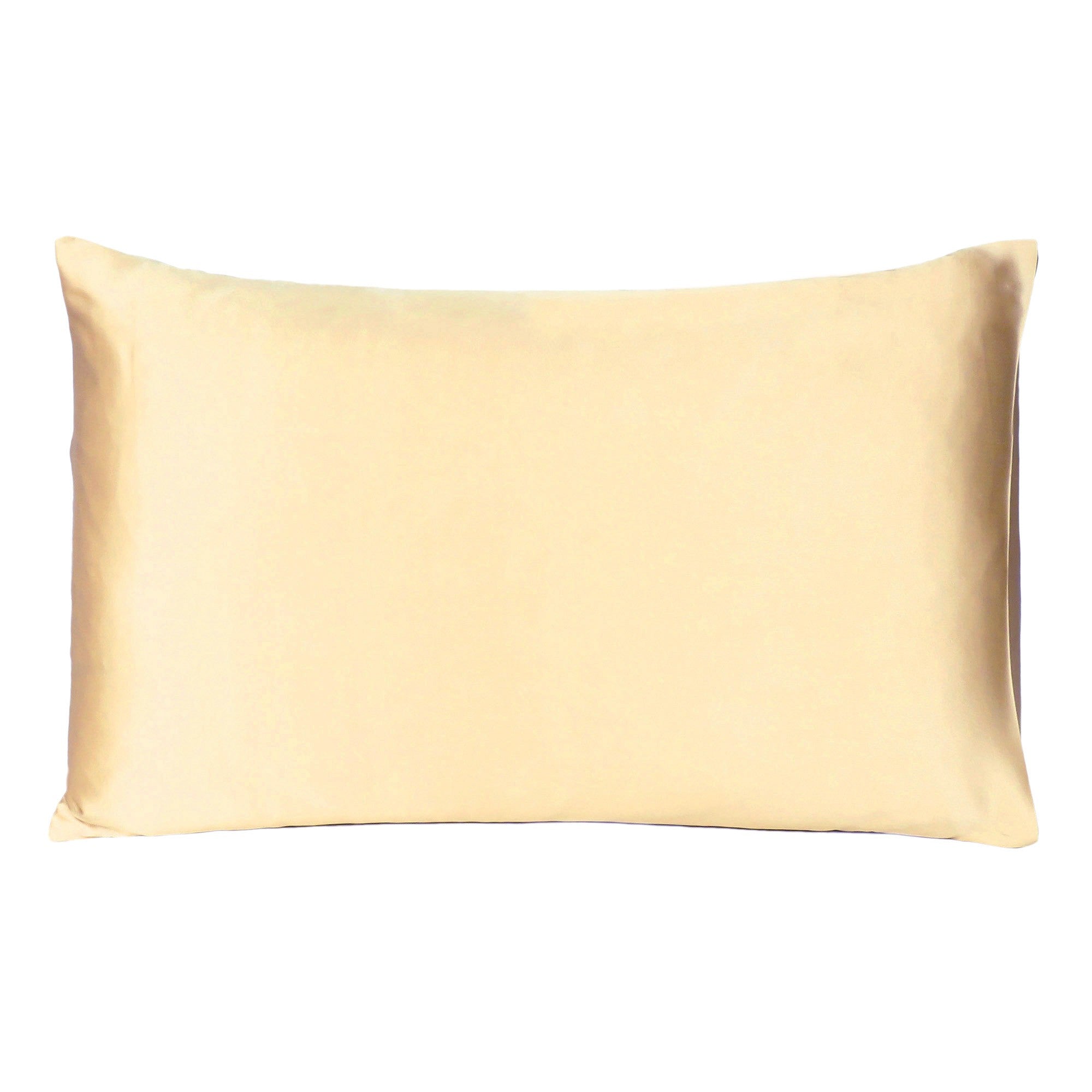 Pale Yellow Dreamy Set Of 2 Silky Satin Standard Pillowcases Homeroots Bed & Bath