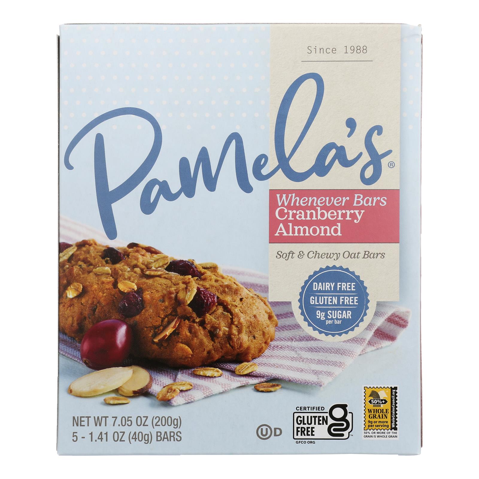 Pamela's Products - Oat Chocolate Chip Whenever Bars - Peanut Butter - Case Of 6 - 1.41 Oz. Pamela's Products