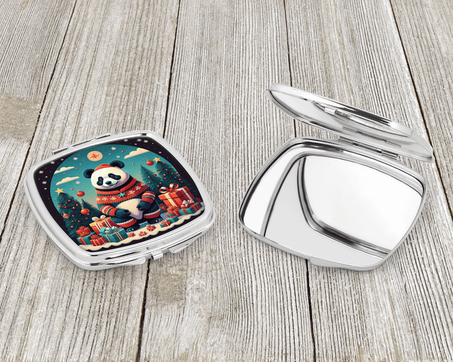 Panda Christmas Compact Mirror Caroline's Treasures