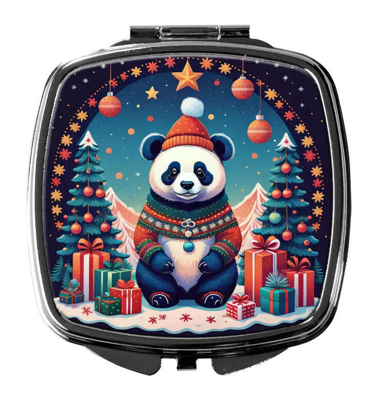 Panda Christmas Compact Mirror Caroline's Treasures