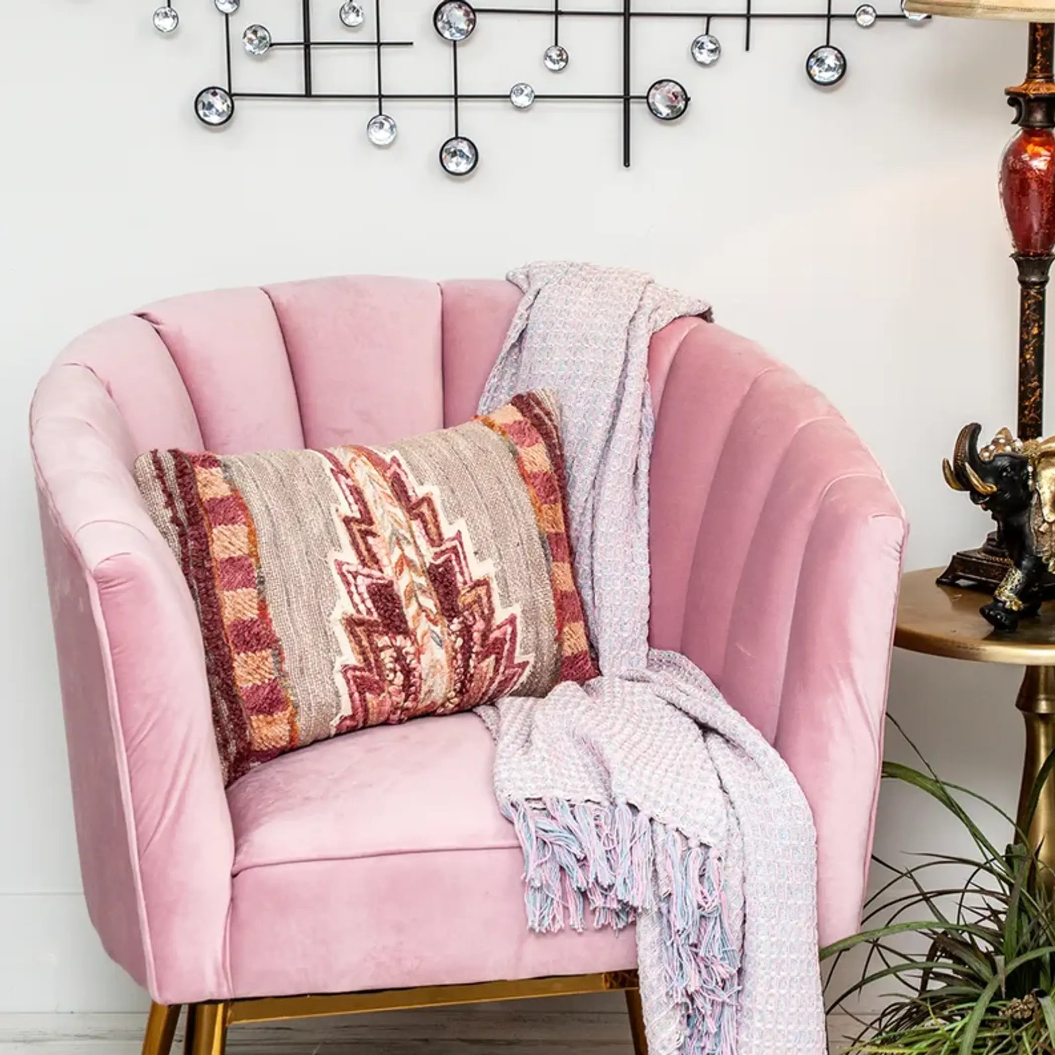 Parkland Collection Adara Accent Multicolor Pillow Cover With Poly Insert Parkland Collection