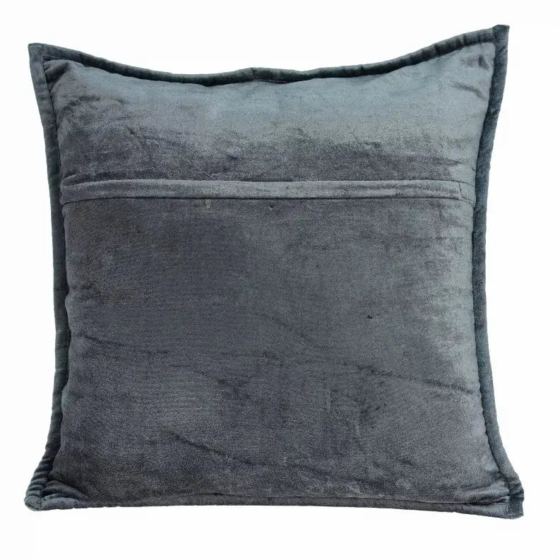 Parkland Collection Anajar Charcoal Solid Quilted Throw Pillow Parkland Collection