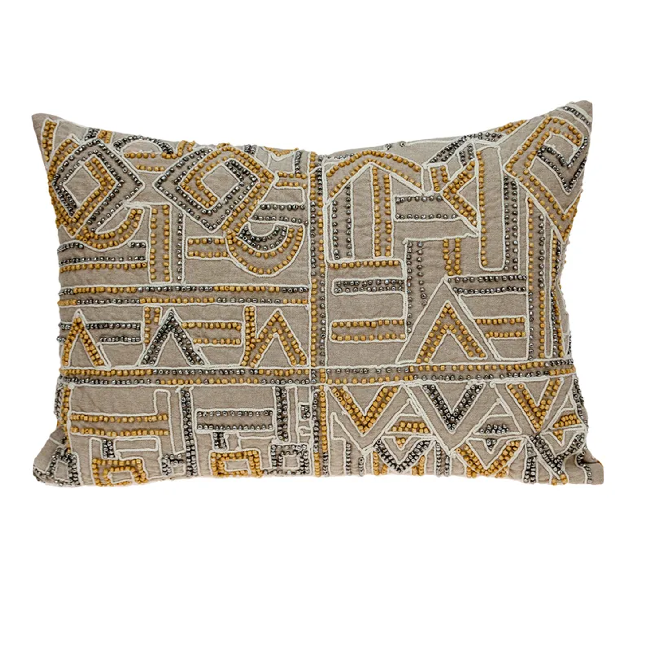 Parkland Collection Azar Contemporary Beige Pillow Cover With Poly Insert Parkland Collection